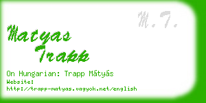 matyas trapp business card